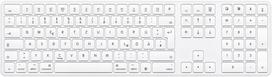 Belaidė klaviatūra OMOTON KB515 Mac OS, balta, QWERTZ