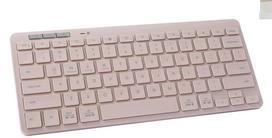 Belaidė AZERTY klaviatūra Bluetooth 2.4 GHz, rožinė