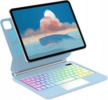 Klaviatūros dėklas su lietimui jautriu pultu iPad Air 13 M2 2024, QWERTZ, LED apšvietimas