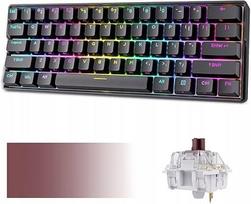 Mechaninė žaidimų klaviatūra KEMOVE Shadow DK61, 60%, RGB apšvietimas
