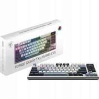 Mechaninė belaidė klaviatūra MSI Forge GK600 TKL, balta, RGB apšvietimas