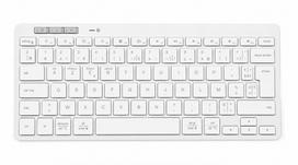 Belaidė klaviatūra Bluetooth ir 2.4 GHz D817, balta, FR