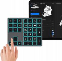 Belaidė Bluetooth klaviatūra Doohoeek su LED, pilka, skirta iPad Procreate