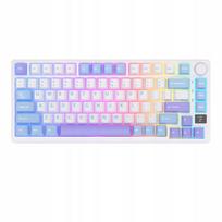 Mechaninė klaviatūra RK M75, belaidė, 80% (75%), Hot Swap, Taro Milk Blue