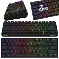Mechaninė žaidimų klaviatūra 60% RGB apšvietimas, Outemu mėlynieji jungikliai, HOT SWAP