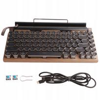 Mechaninė klaviatūra Steampunk, 83 mygtukai, balto apšvietimo, 2000 mAh