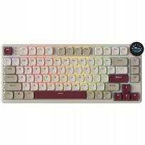 Mechaninė klaviatūra RK N80 75% RGB, rudi jungikliai, „Hot Swap“, trijų režimų