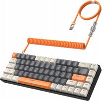 Mechaninė klaviatūra T8, 60%, rudi jungikliai, RGB apšvietimas, 18 apšvietimo režimų, QWERTY