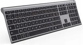 Belaidė „Bluetooth“ klaviatūra, pilka, AZERTY, prancūziška, 3 kanalai