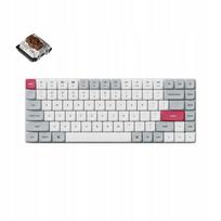Belaidė mechaninė klaviatūra Keychron K3 Max QMK/VIA, balta/pilka