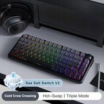 Belaidė mechaninė klaviatūra AJAZZ AK820 MAX, juoda Carbon