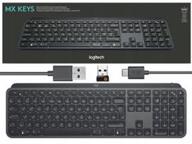 Klaviatūra Logitech MX Keys, apšviesta, Bluetooth, 920-009415