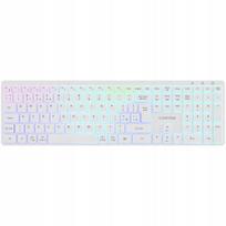 Belaidė klaviatūra CANYON HKB-W11, UK/US išdėstymas, RGB, balta, 2 režimai