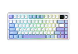 Mechaninė belaidė žaidimų klaviatūra AULA F75 Max, balta-violetinė