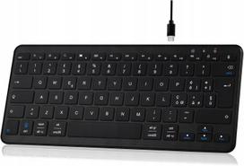 Belaidė klaviatūra Bluetooth 11, juoda, USB-C, tyli, QWERTY, itališka