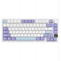 Mechaninė klaviatūra ATTACK SHARK X820 ULTRA, levandų spalvos, su papildomu jungikliu
