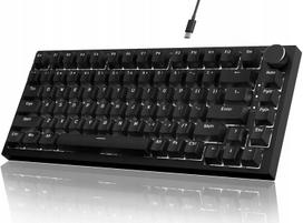 Mechaninė klaviatūra YINDIAO AK820, USB-C, 75%, raudona, PBT
