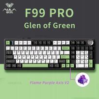 Mechaninė klaviatūra AULA F99 Pro, 100 mygtukų, RGB apšvietimas, Glen of Green