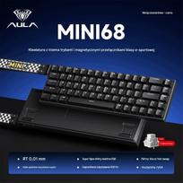 Klaviatūra AULA MINI 68 HE, magnetinė, su trimis veikimo režimais