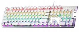 Mechaninė klaviatūra Jeqang 104 klavišų, balta, RGB apšvietimas