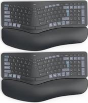 Belaidė membraninė klaviatūra Hama WK-900, juoda, ergonomiška