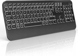 Belaidė klaviatūra, pilka, Bluetooth, USB, AZERTY (prancūzų)