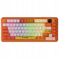 Belaidė klaviatūra AK820 MAX su Avocado Switch, oranžinė-balta, RGB ekranas