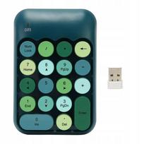 Belaidis skaitmeninis klaviatūros blokas USB, žalias, kompiuteriui