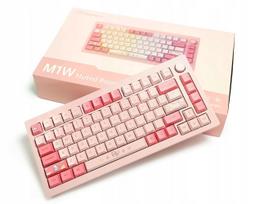 Belaidė klaviatūra MonsGeek M1W, 75 %, tylus veikimas, rožinė, RGB, Hot Swap