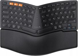 Belaidė ergonomiška klaviatūra, 80 mygtukų, kompaktiška, QWERTZ