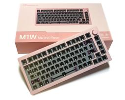Belaidė rožinė klaviatūra MonsGeek M1W, RGB apšvietimas, hotswap
