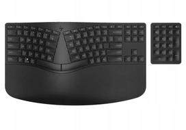 Belaidė ergonomiška klaviatūra su skaičių blokeliu 965 7E756AA, juoda