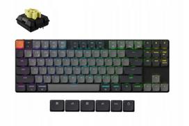 Klaviatūra Keychron K1X, 80%, balta foninė šviesa, Milk Banana jungikliai, suderinama su MacOS ir Windows