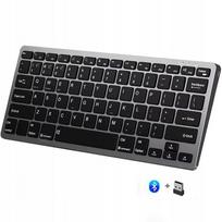 Belaidė Bluetooth klaviatūra, suderinama su Smart TV, PC, iOS, Mac, USB, 2.4G, 3.0, 5.0