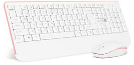 Belaidė klaviatūra ir pelė Connect IT CKM-7801-CS, balta/rožinė, CZ/SK