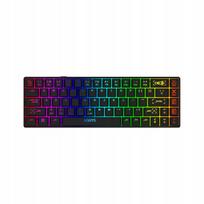 Belaidė juoda mechaninė žaidimų klaviatūra Mira su RGB apšvietimu