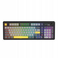Mechaninė klaviatūra AK980 V2, belaidė, 98 mygtukai, RGB apšvietimas, mažas ekranas