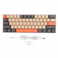 Žaidimų klaviatūra RGB apšvietimu, 60%, 61 klavišas