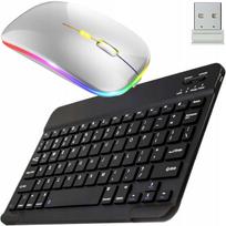 Belaidė klaviatūra ir RGB pelė QUIET, skirta kompiuteriui, televizoriui, planšetei