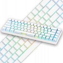 Belaidė 65 klavišų RGB mechaninė klaviatūra žaidėjams, balta, US išdėstymas