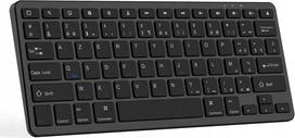 Belaidė „Bluetooth“ klaviatūra AZERTY, juoda, 28x12 cm, skirta iOS, Android ir PC