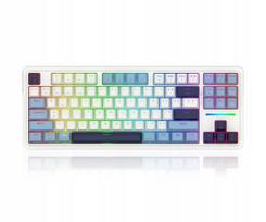 Mechaninė klaviatūra Redragon Antonium Pro K728WBB, balta-mėlyna, RGB apšvietimas