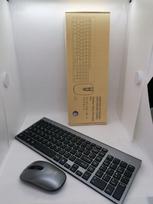 Belaidė klaviatūra ir pelė LeadsaiL, juoda, QWERTY DE