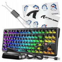 Mechaninė klaviatūra Attack Shark X87 Ultra, RGB, 8000Hz, hot-swap, Carbon