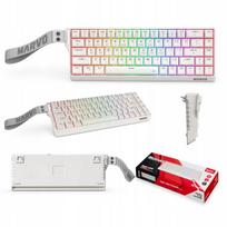 Mechaninė klaviatūra MARVO Saber 65W, balta, bevielė, RGB, žaidėjams