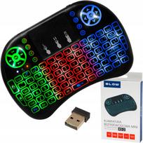 Belaidė mini klaviatūra su jutikliniu kilimėliu ir LED apšvietimu