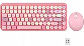 Belaidė klaviatūra ir pelė Perixx Periduo-713, retro stiliaus, QWERTZ