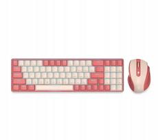 Klaviatūra ir pelė Redragon BS 8772 CB, balta/raudona