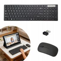 Belaidė ergonomiška klaviatūros ir pelės rinkinio, juoda, USB