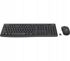 Belaidė klaviatūra ir pelė Logitech MK295, juoda, ispanų klaviatūra